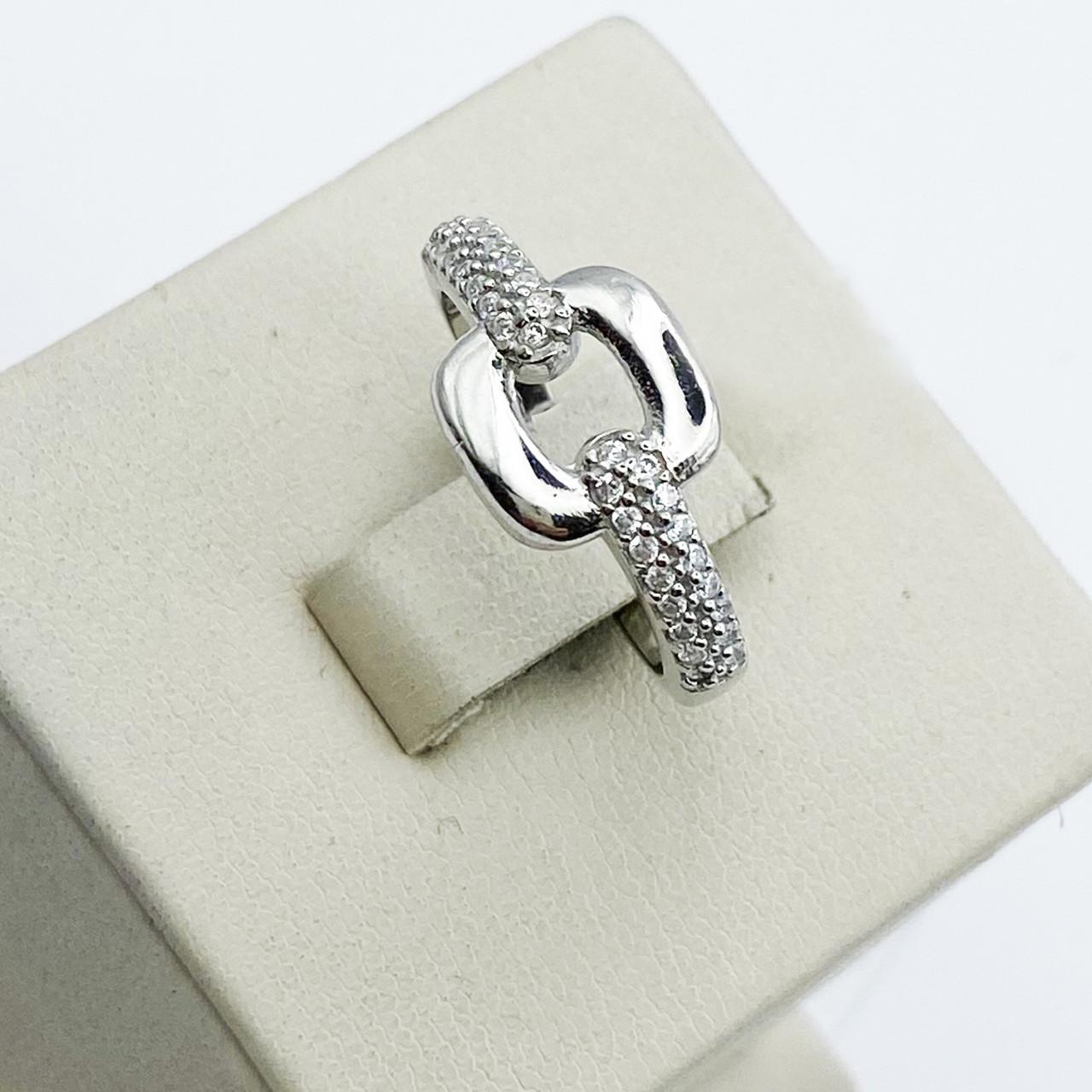 Кольцо серебряное Цепь с кубическим цирконием р. 16 2,54 г (1880210460)