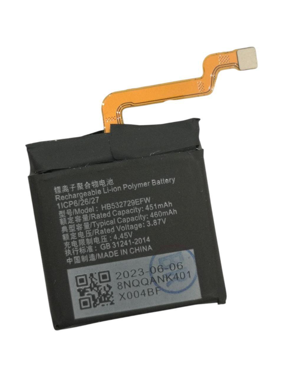 Акумулятор для Huawei Watch D/GT Runner Run-B19/MLY-B10/HB532629EFW 451 mAh 3,87V (000010139)