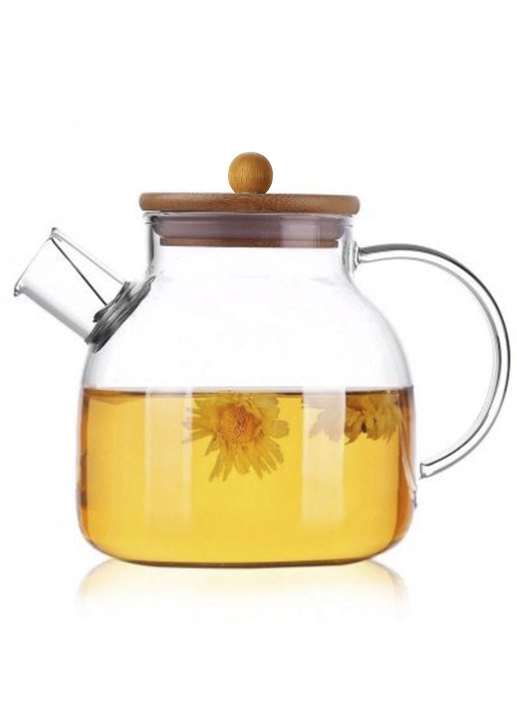 Чайник для заваривания Edenberg из боросиликатного стекла 1,5 л Прозрачный (19029)
