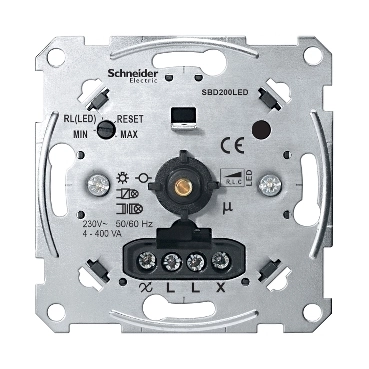 Механизм светорегулятора универсального Schneider Electric Merten для светодиодных ламп 4-400 Вт (MTN5134-0000)
