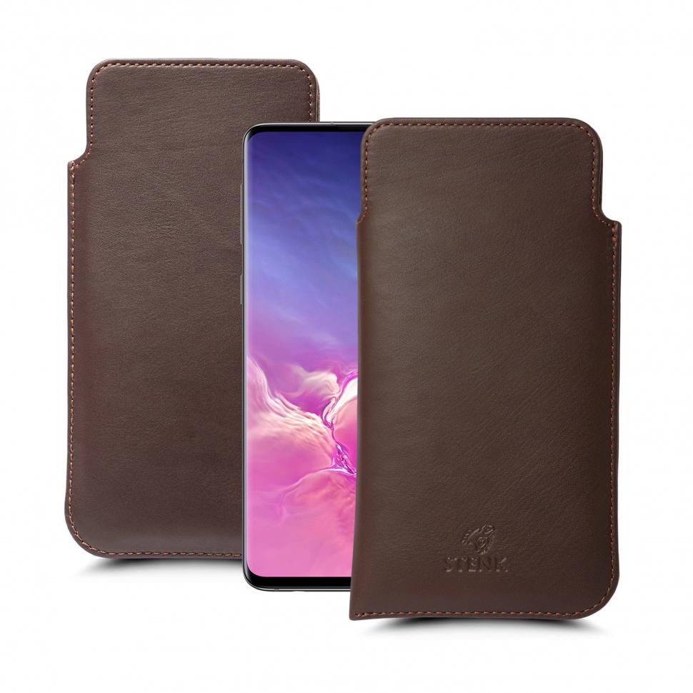 Футляр Stenk Elegance для Samsung Galaxy S10 Коричневый (63394)