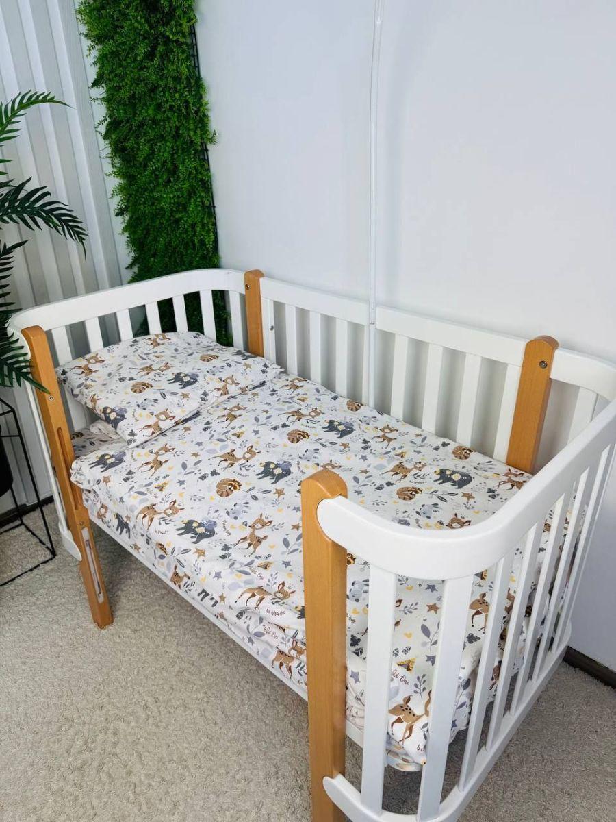 Комплект постільної білизни в дитяче ліжечко 3в1 120x60 см (844)