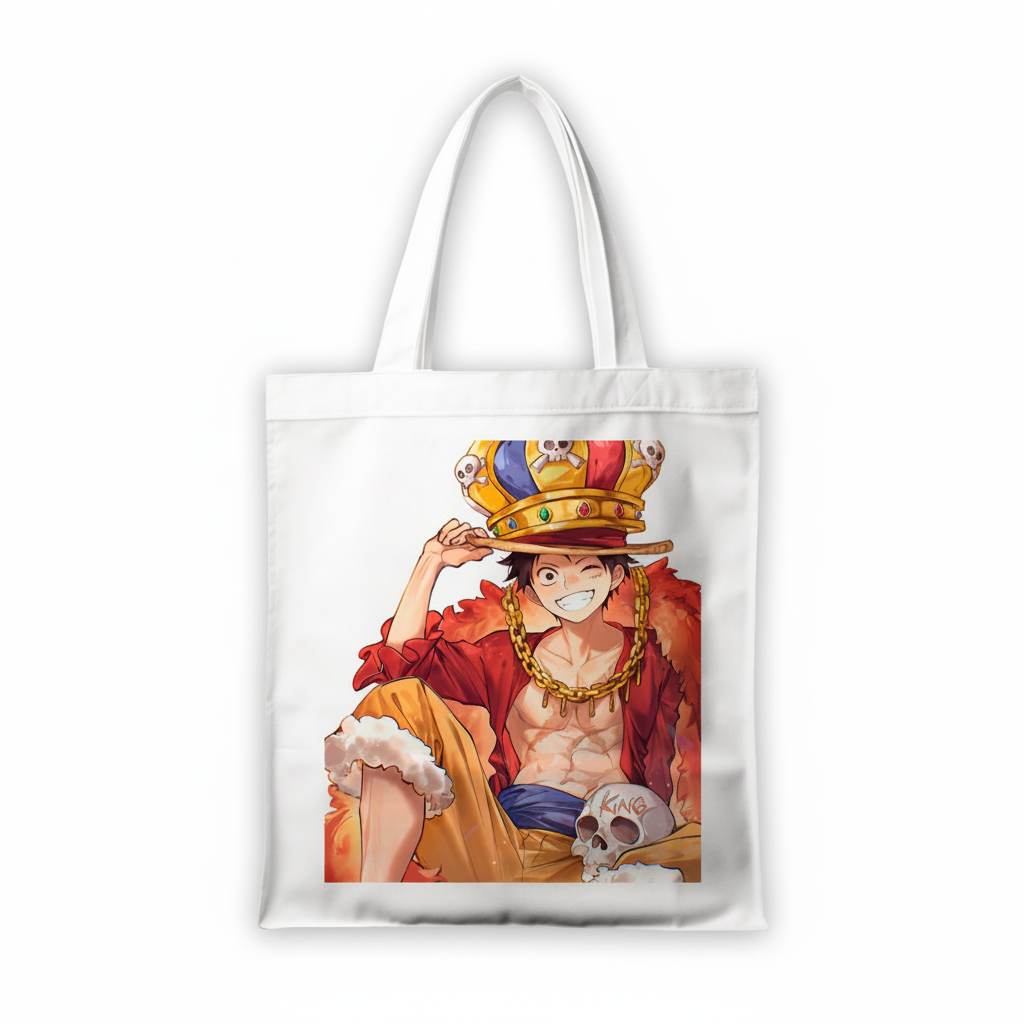 Сумка-шопер One Piece Монки Д. Луффи из льна Белый (6655) Сумка-шопер One Piece Монки Д. Луффи из льна Белый (6655)
