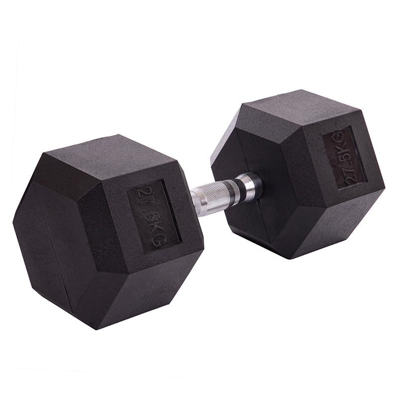 Гантель цельная SC-80075 шестигранная 275 кг Черная (56508166) - фото 1