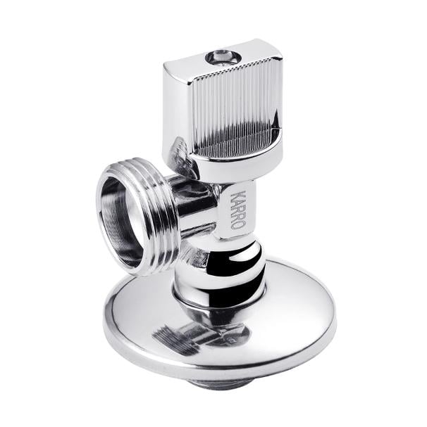 Кран приборный угловой Karro KR-5001 латунь 1/2"х3/4" Хром