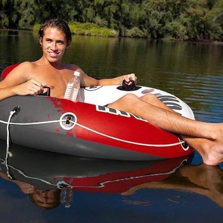 Надувное кресло-круг для отдыха на воде, с подстаканниками и тросом, 135 см. Intex красное - фото 2 Надувное кресло-круг для отдыха на воде, с подстаканниками и тросом, 135 см. Intex красное - фото 2