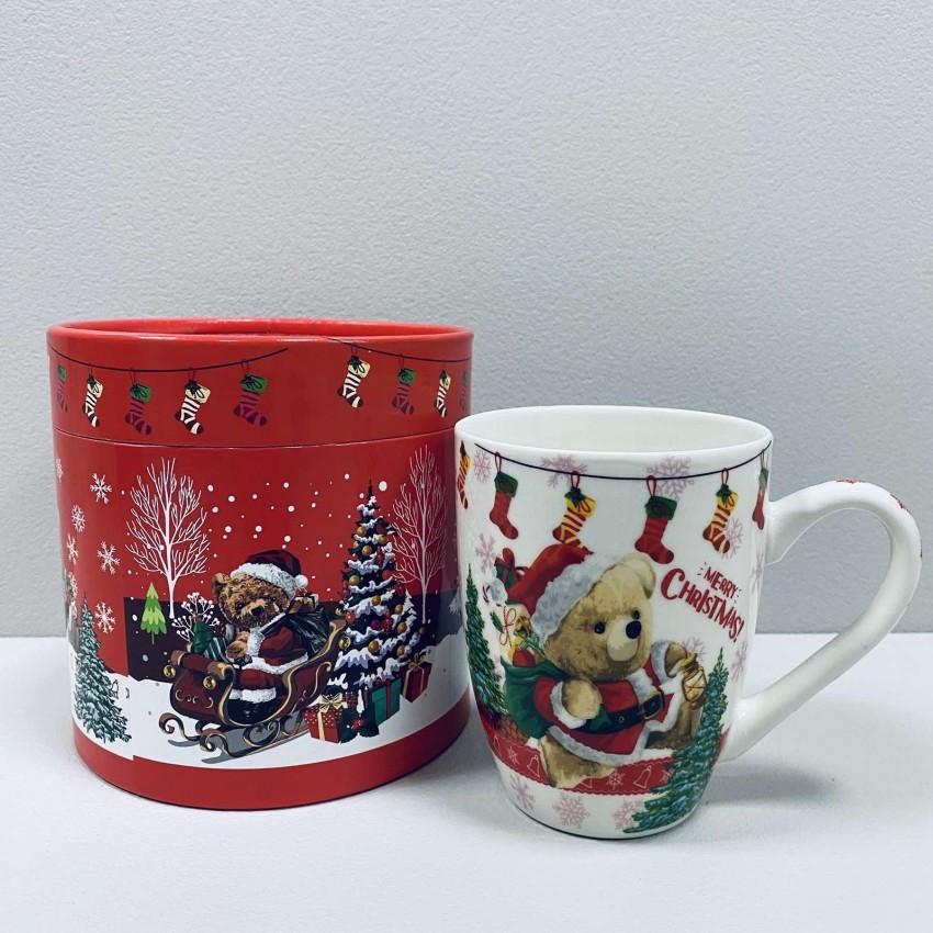 Чашка новорічна Stenson 3154 порцелянова 380 мл (2407763812)