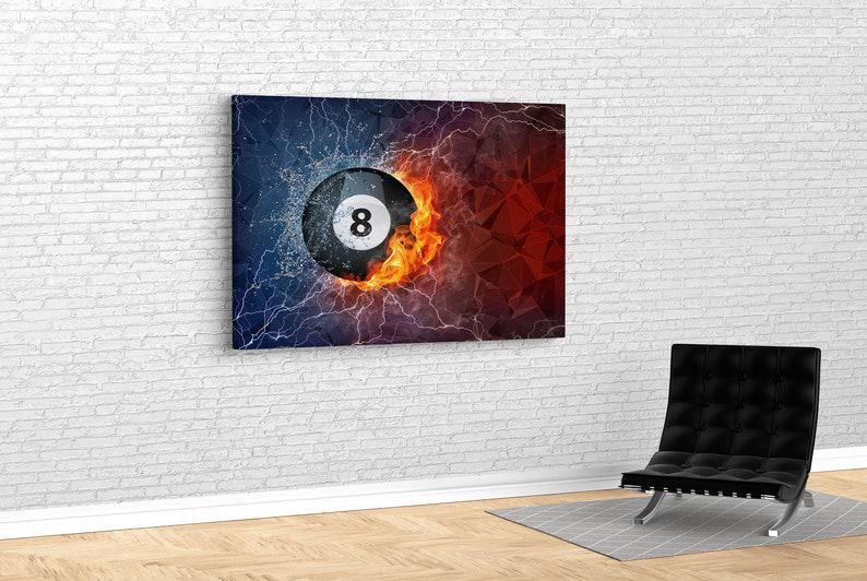 Картина для интерьера абстракция шар для бильярда 51x34 см (415)
