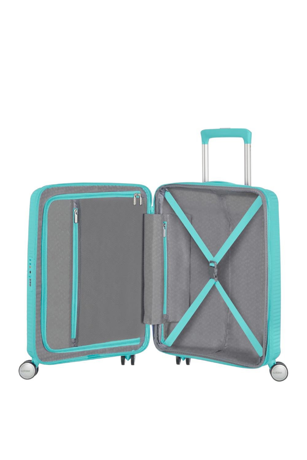 Чемодан с расширением American Tourister Soundbox 55x40x20/23 см Бирюзовый (32G-21001) - фото 5