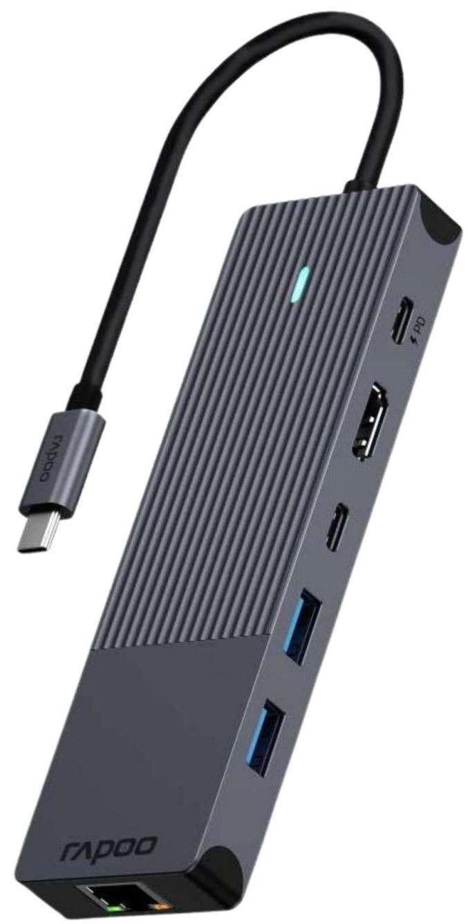 ᐉ Концентратор USB-хаб Rapoo UCM-2002 6в1 Black • Купить в Киеве ...