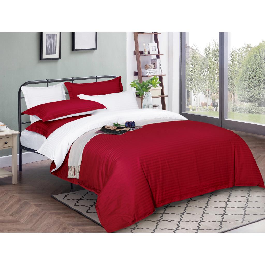 Комплект постельного белья MirSon 30-0018+30-0001 Feinarina satin-stripe семейный 160х220 см (215776)