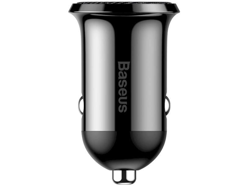 Адаптер автомобильный зарядное устройство BASEUS CCALLP-01 Grain Pro Car Charger Dual 2xUSB 4.8A Black - фото 3