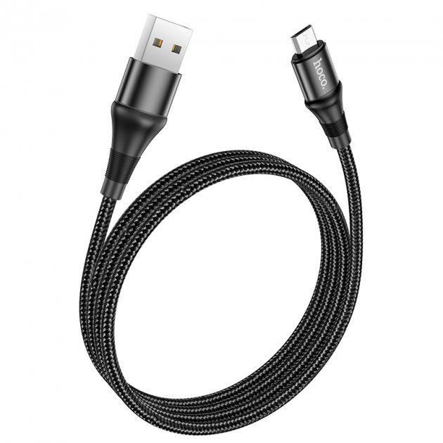 Кабель Hoco Micro USB Excellent charging data cable X50 1 м 2.4A Black