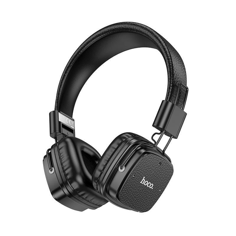 Наушники накладные Hoco W56 Bluetooth 5.3 с глубоким басом и аккумулятором 250 мАч черные (611857)