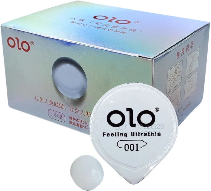 Презервативы OLO 0.01 Feeling Ultrathin с шариком ультратонким 5+5