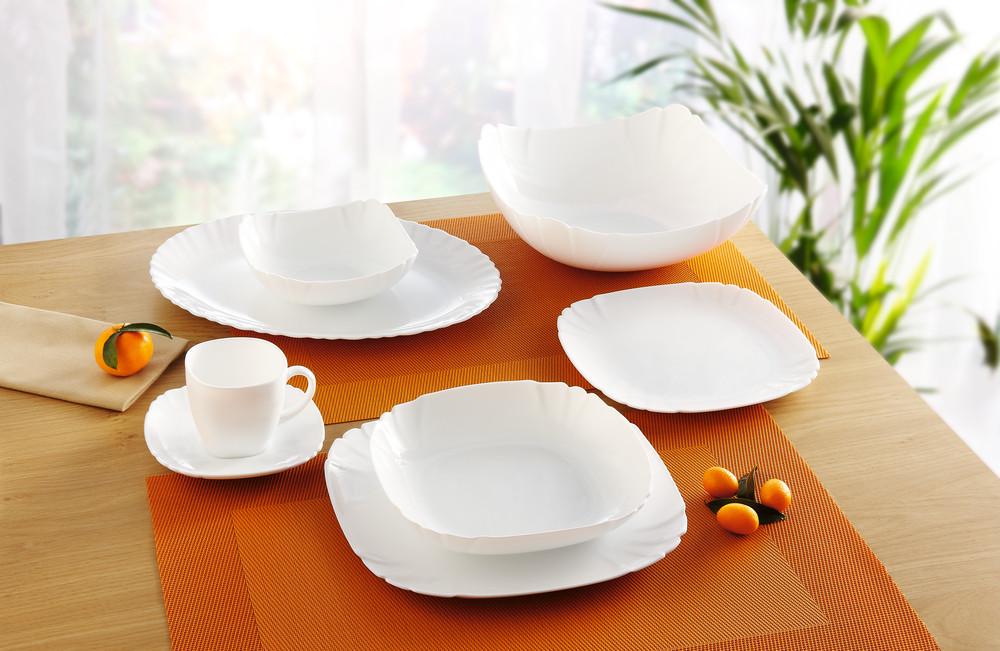 Тарелка Luminarc Lotusia обеденная квадратная d 25 см (H1372) - фото 4 Тарелка Luminarc Lotusia обеденная квадратная d 25 см (H1372) - фото 4