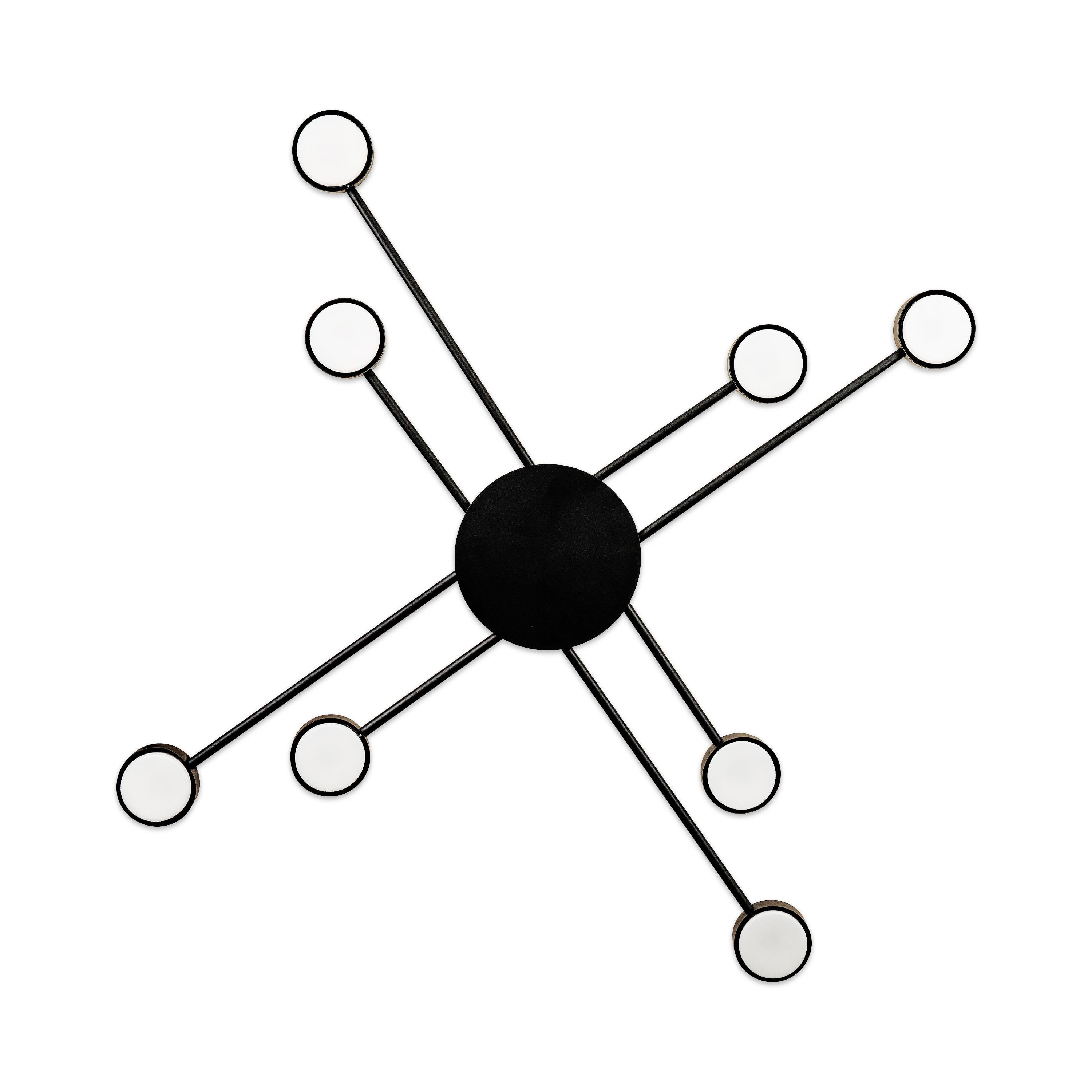 Потолочный светильник ETRON Radiant GX53 8x15 Вт 1-EFP-2224 Черный (77176)