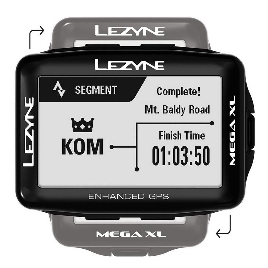 Велосипедний комп'ютер Lezyne Mega XL GPS Smart Loaded Чорний (78728) - фото 7