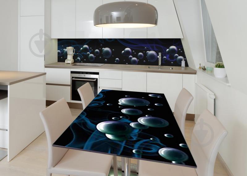 Наклейка 3Д виниловая на стол Zatarga «Пузырьки дыма» 650х1200 мм для домов, квартир, столов, кофейн, кафе