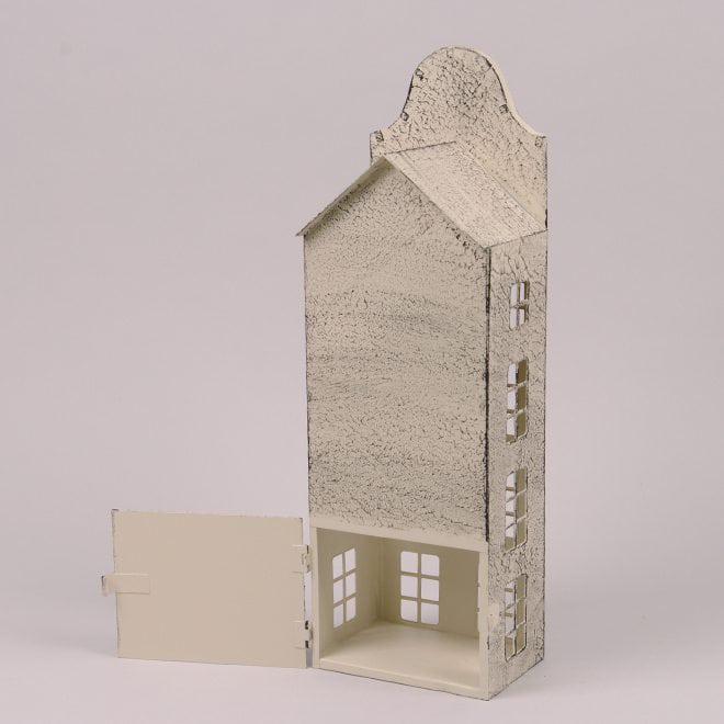 Подсвечник Flora Домик металлический 40,5 см Кремовый (39575) - фото 3 Подсвечник Flora Домик металлический 40,5 см Кремовый (39575) - фото 3