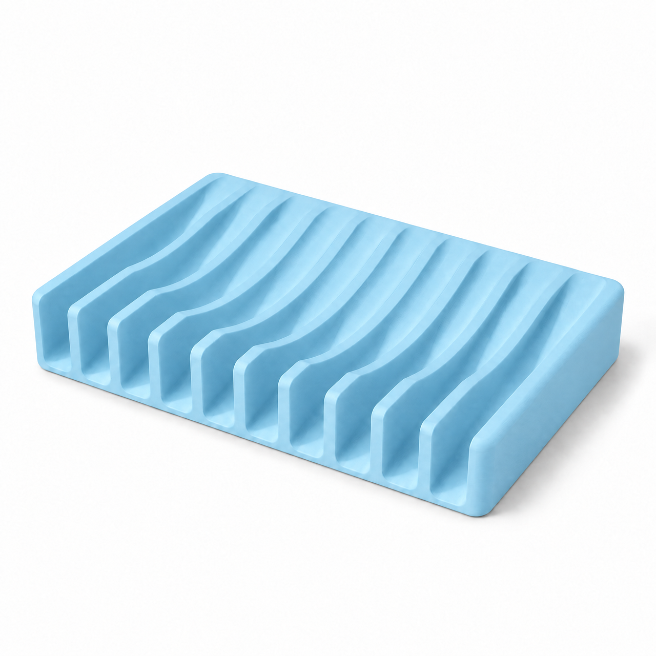 Мыльница с отводом воды 12х8 см Светло-голубой (MW-586621-LIGHT-BLUE)