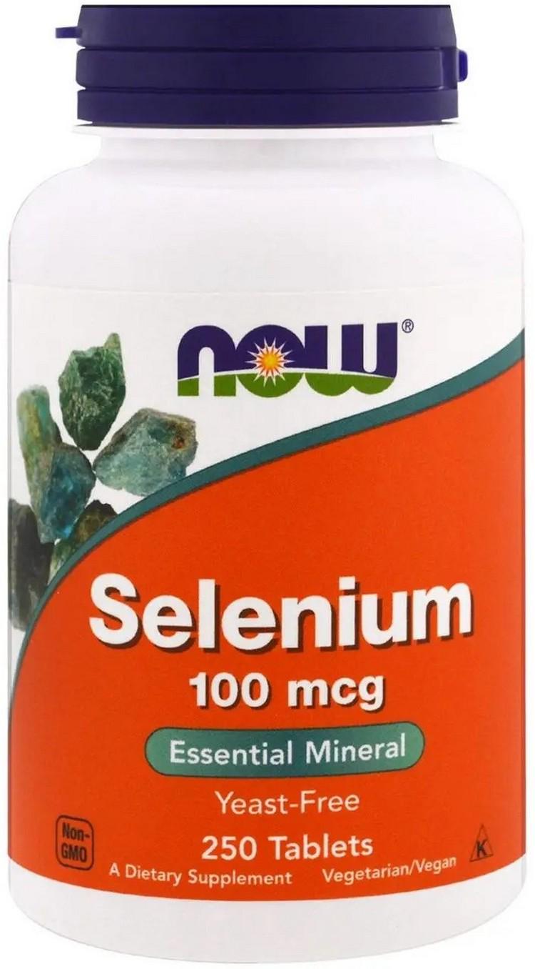 Селен NOW Selenium 100 мкг 250 таблеток