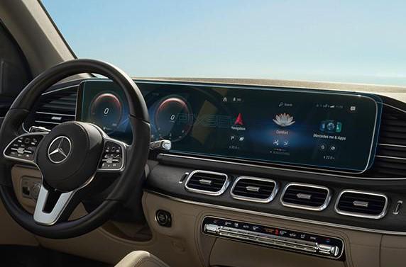 Стекло защитное Pixsel гибридный глянец на приборную панель Mercedes Benz GLE CLASS 28,5“ 2019