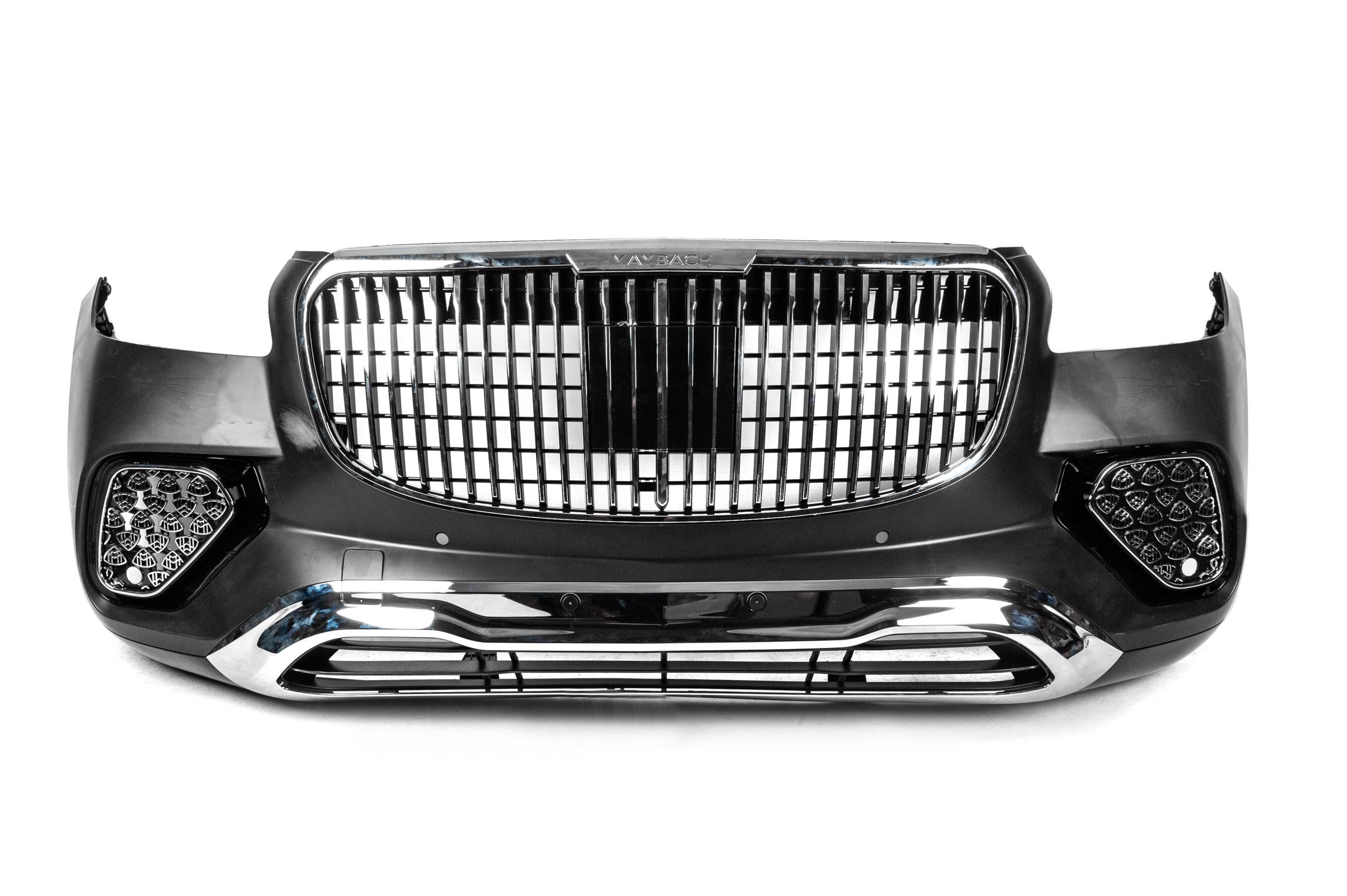 Бампер передний GBT в собранном виде Maybach GLS600 2025-Design для Mercedes GLS X167 2019-рр. abs-пластик (170189)