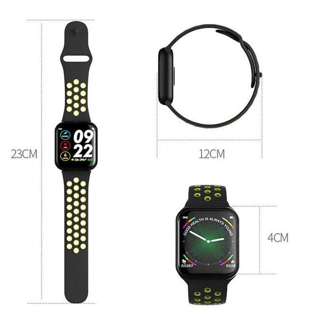 Умные часы-браслет Smart Watch F8 Black/Green (MD14693) - фото 5