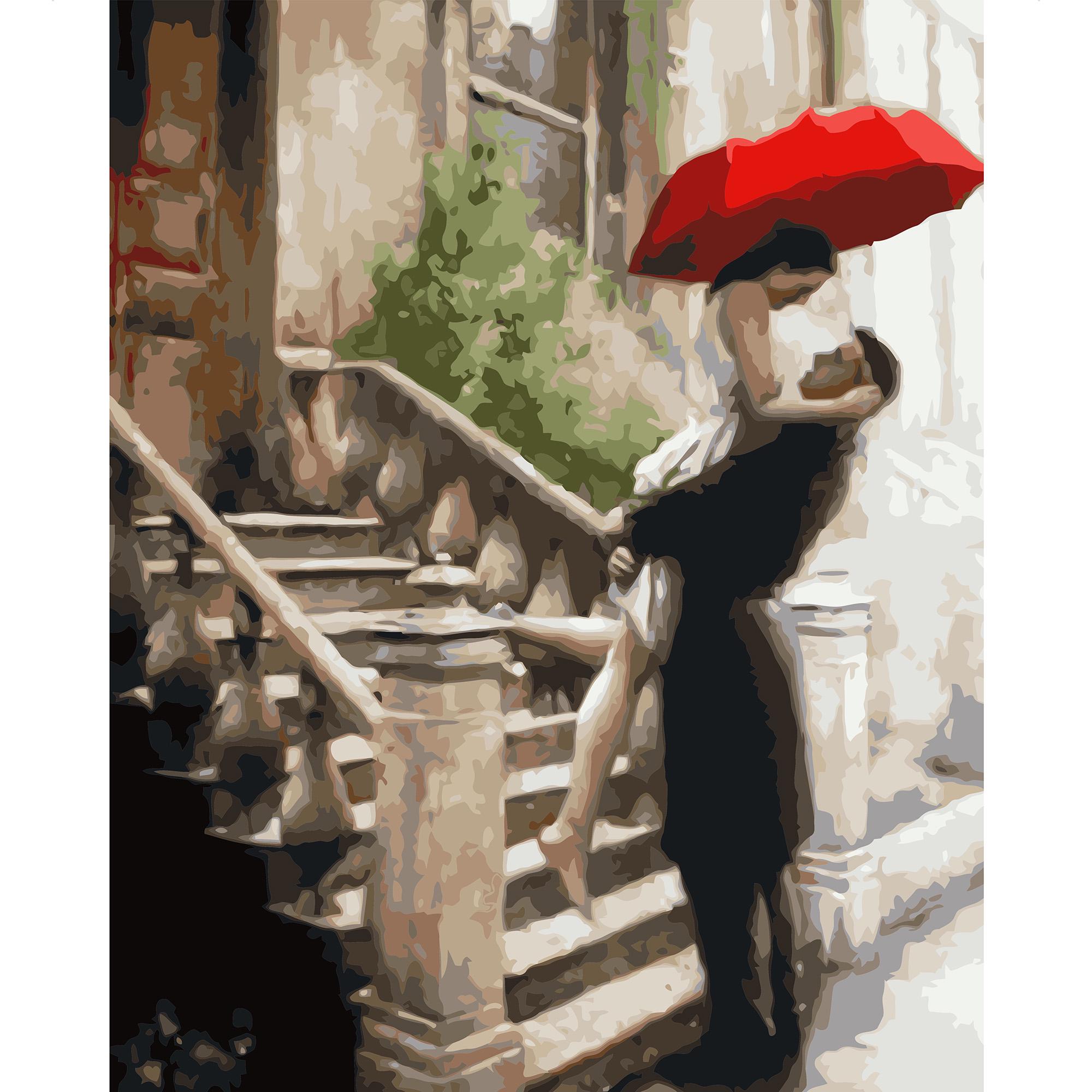 Картина по номерам Strateg Премиум Долгожданная встреча с лаком 40х50 см (VA-1659)