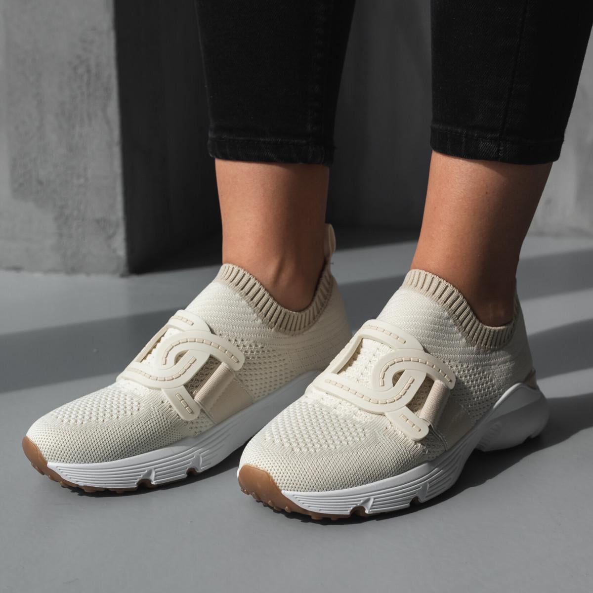 Кроссовки женские Fashion р. 37 24 см Бежевый (3710)