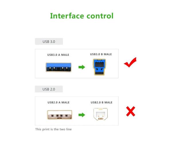 Кабель Data UGREEN US210 USB 3,0 to BM Print Cable 2 м Black - фото 4
