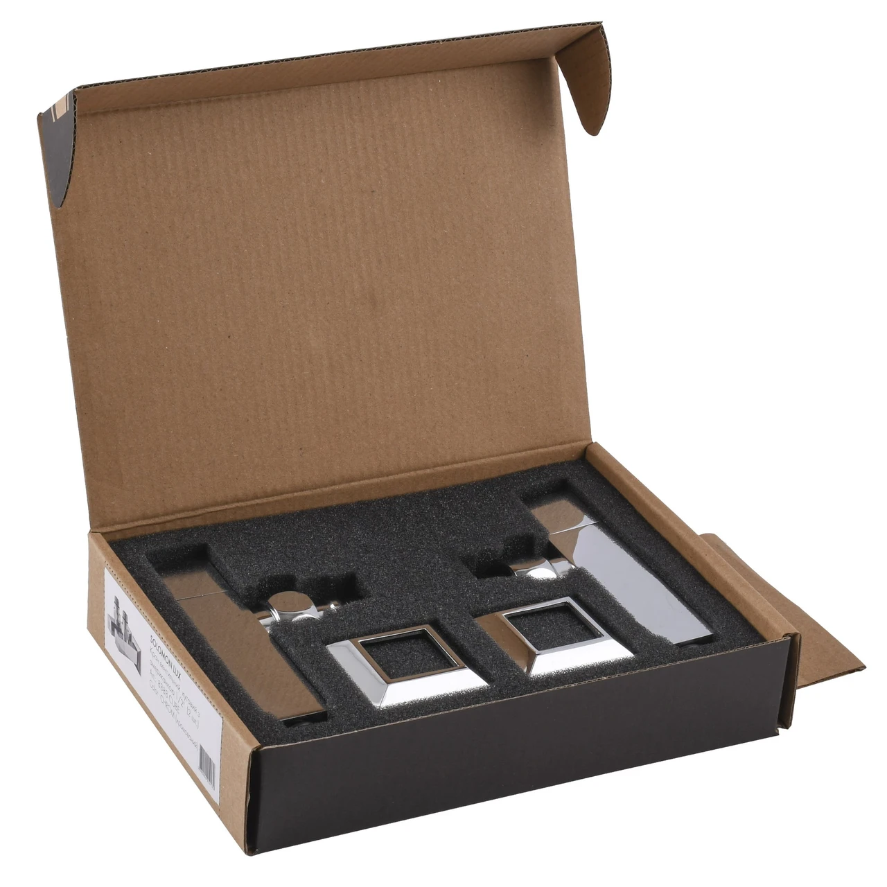 Комплект полуоборотных кранов угловых с американкой Solomon LUX 1/2" CUBE 8888 Chrom (1200000161) - фото 8 Комплект полуоборотных кранов угловых с американкой Solomon LUX 1/2" CUBE 8888 Chrom (1200000161) - фото 8