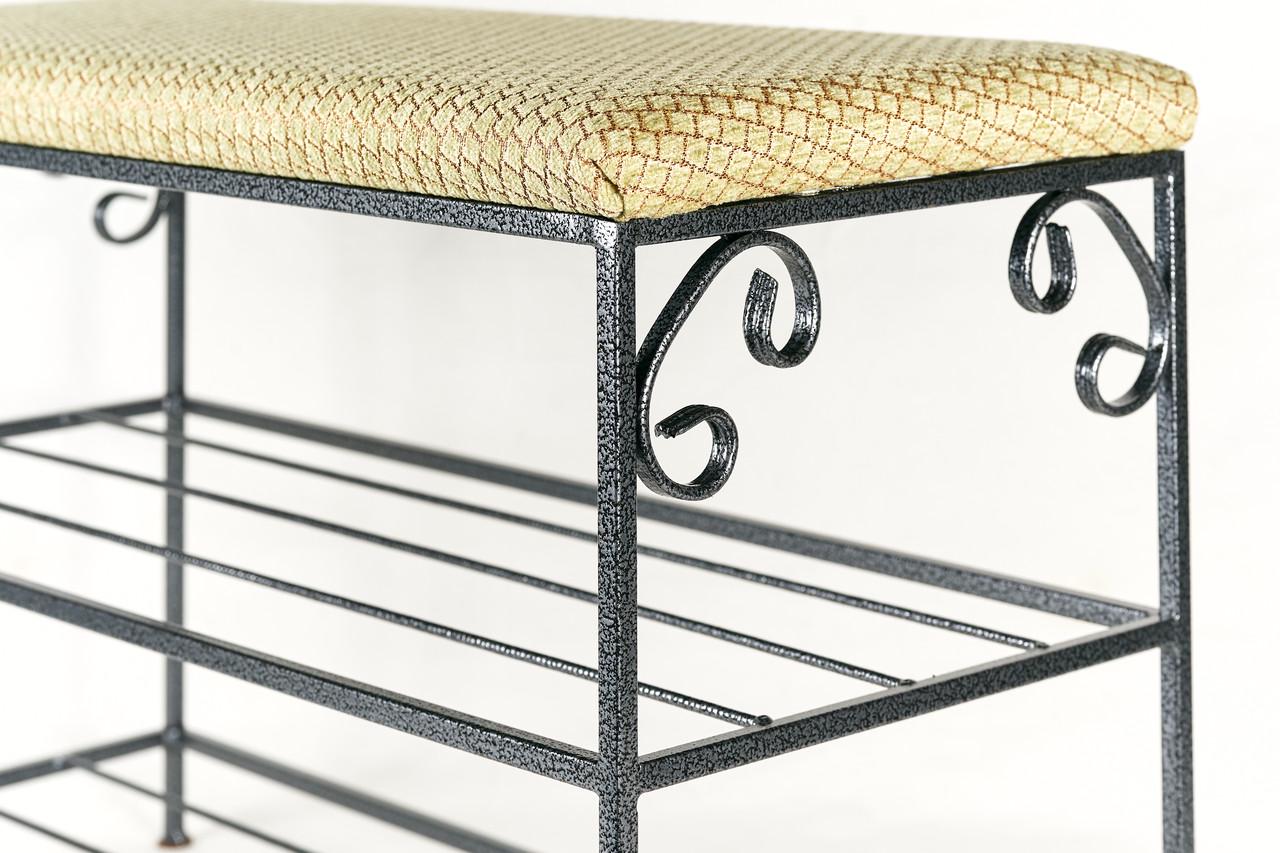 Полка для обуви Софт Венеция с настенной вешалкой Серебряный (847) - фото 3