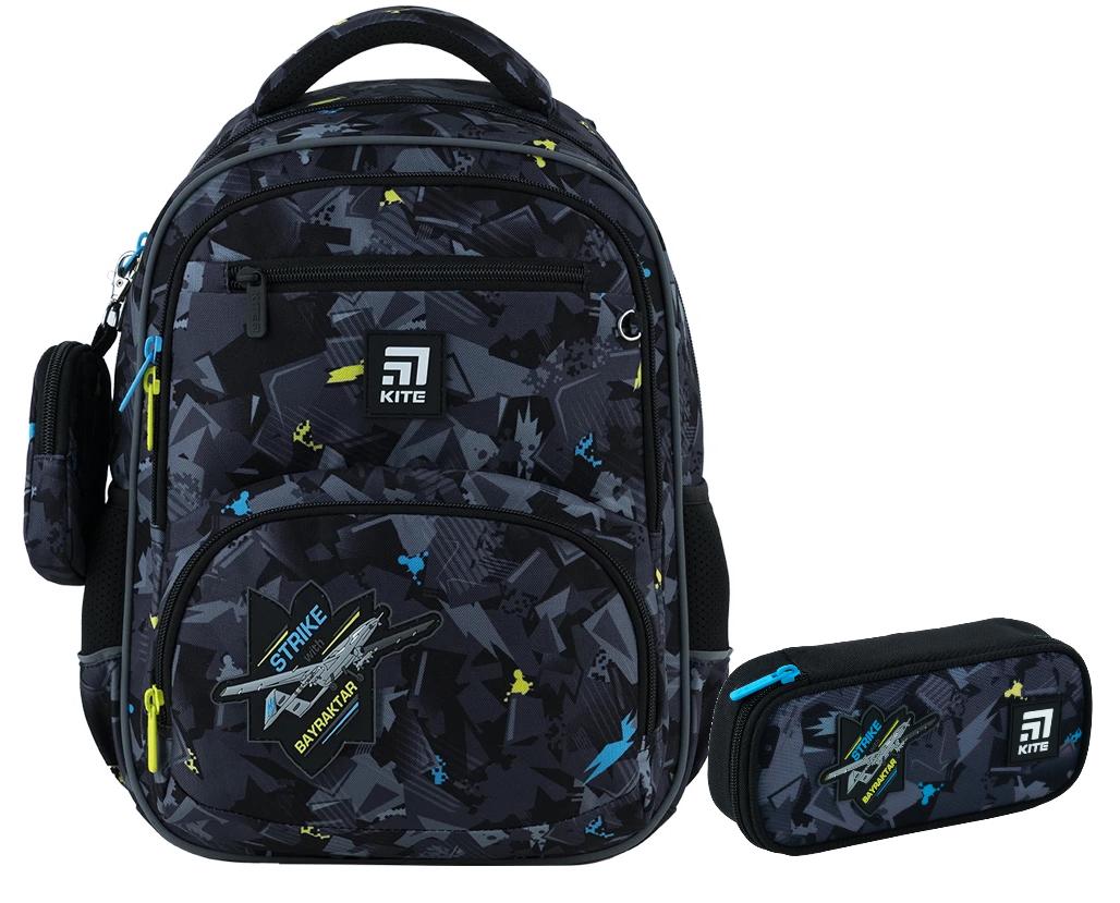 Набір KITE Education Airstrike рюкзак шкільний ортопедичний/пенал (202825)