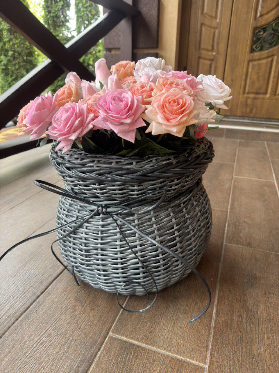 Кашпо из искусственного ротанга 17 л (14586123) - фото 1