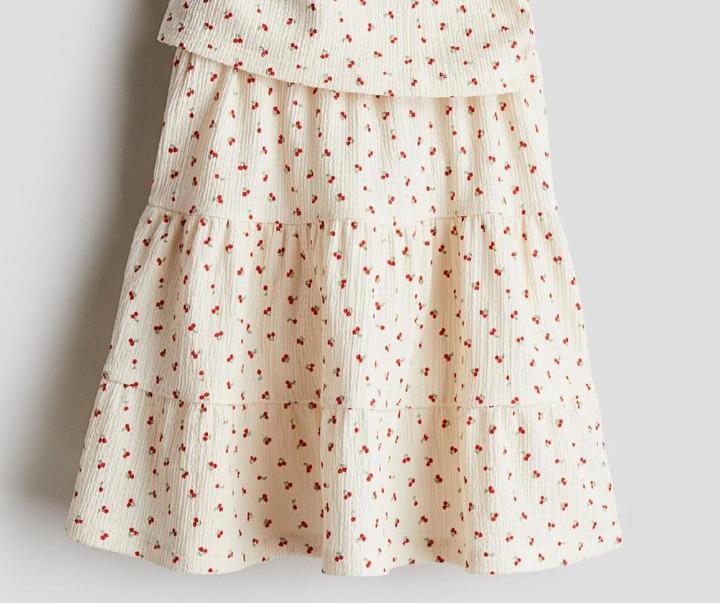 Спідниця H&M 1251359П Вишеньки 134-140 см Білий