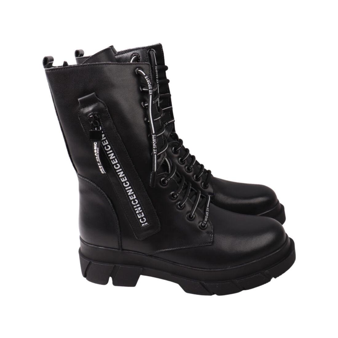 Ботинки женские Farinni из кожи р. 37 Черный (246-22ZHC)