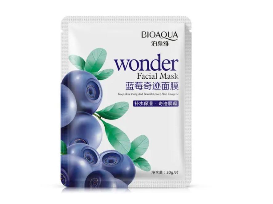 Маска для обличчя Bioaqua Wonder зволожуюча з екстрактом чорниці 30 г (2113685150)
