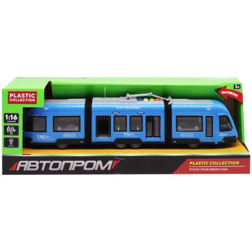 Трамвай Автопром 43х9х6 см Blue (176987)
