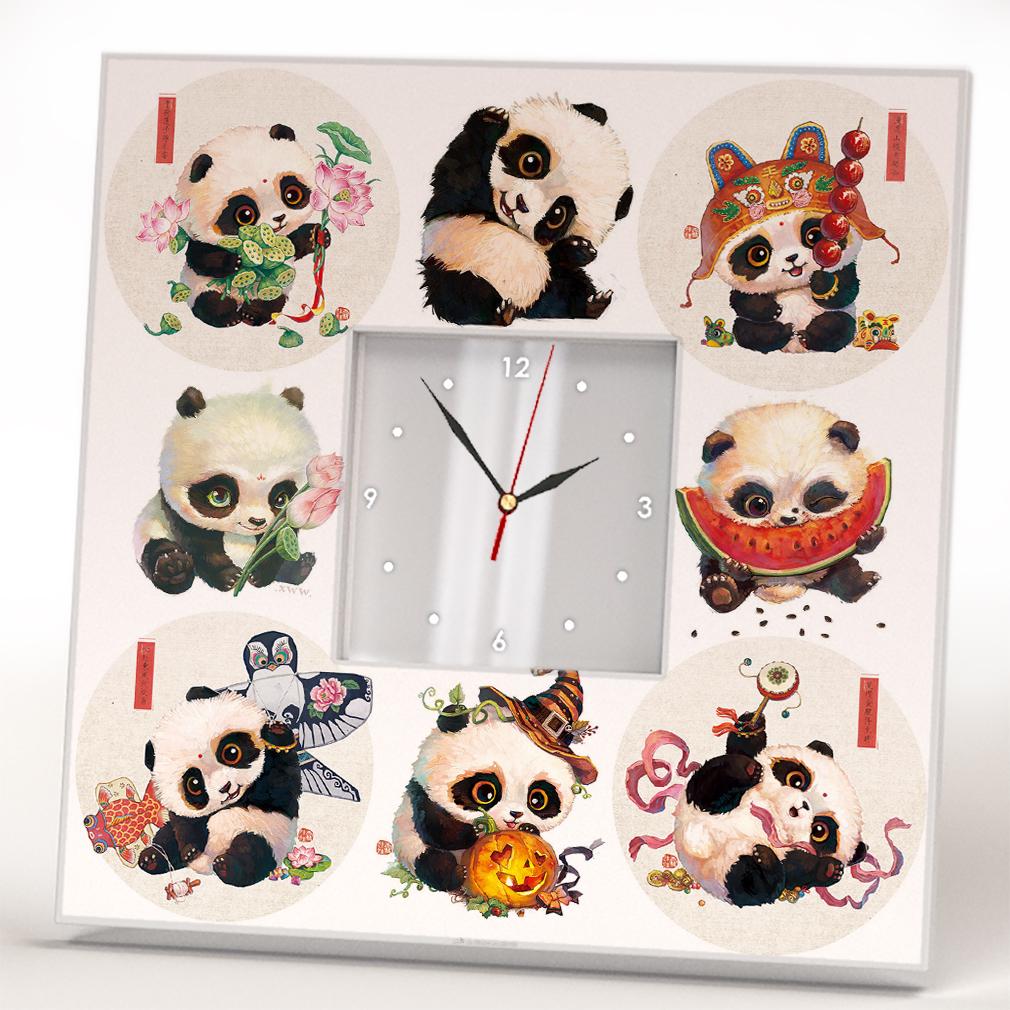 Часы Милые панды 260x260 мм (C04209)
