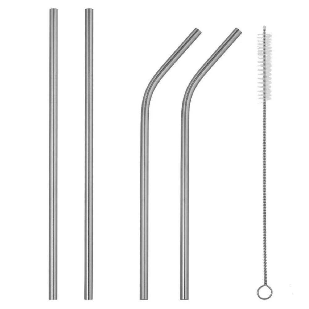 Трубочки для напитков металлические и щетка-ершик 5 пр. 21.5 см (R10851) Трубочки для напитков металлические и щетка-ершик 5 пр. 21.5 см (R10851)