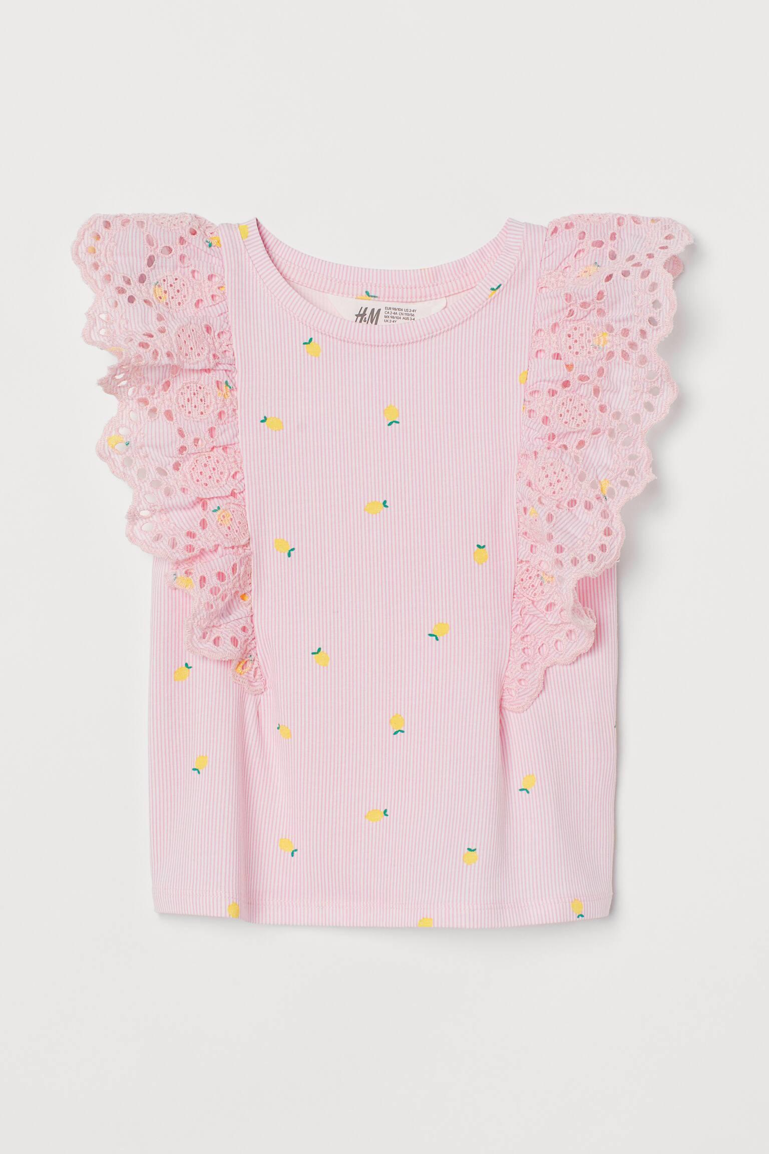 Майка для девочки H&amp;M 122-128 см Розовый (0796565002)