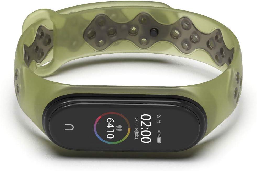 Ремешок для смарт-браслетов MiJobs Sport для Xiaomi Mi Band 4/3 Хаки/Черный (1476P)