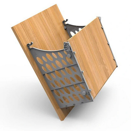 Корзина для белья Mesan пластиковые боковины Серый