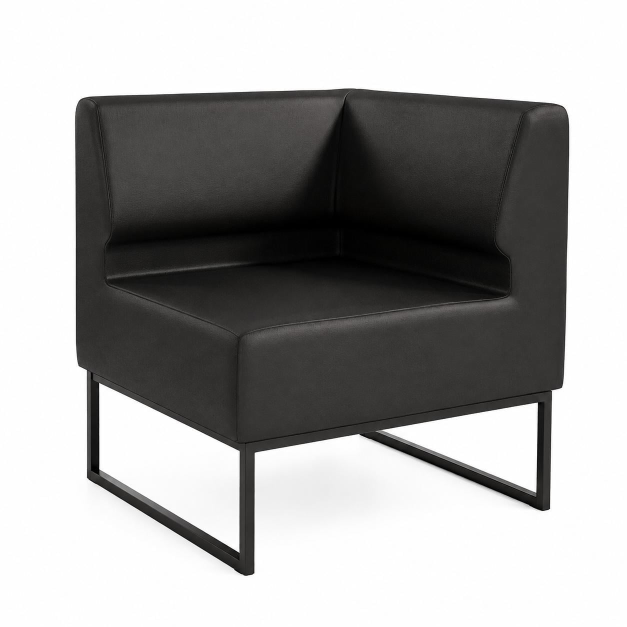 Диван модульный Lounge угловой экокожа Midnight 77х77х83 см Black (rich_sofa_00403)