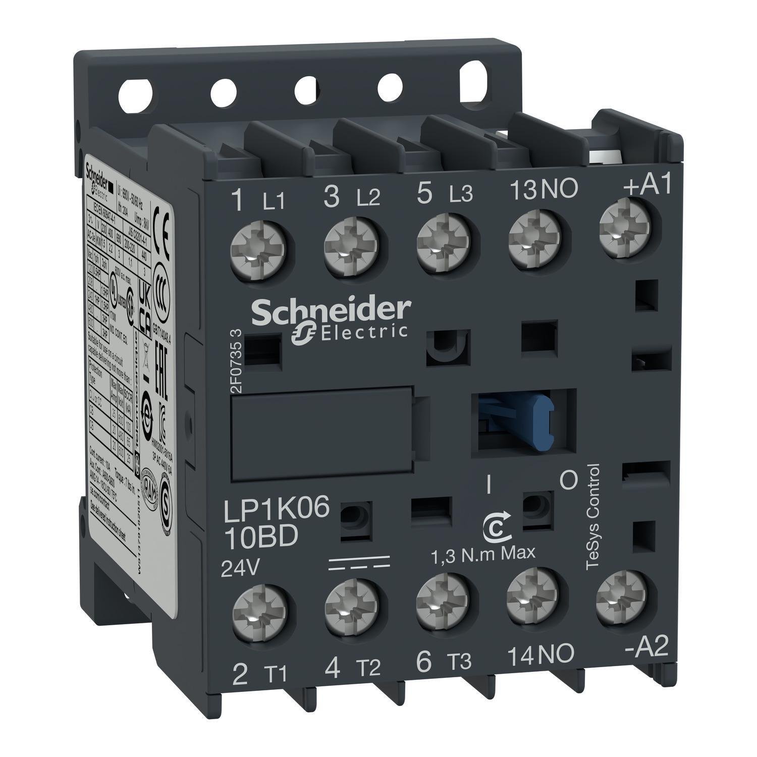 Контактор Schneider Electric 3Р НО 12А 24V (LP1K1210BD)
