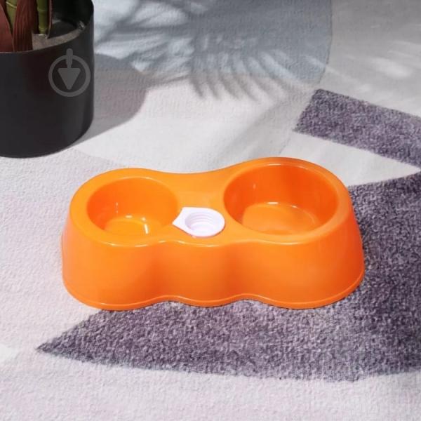 Годівниця напувалка автоматична Mine для собак і котів Помаранчевий (hub_npd1fz)