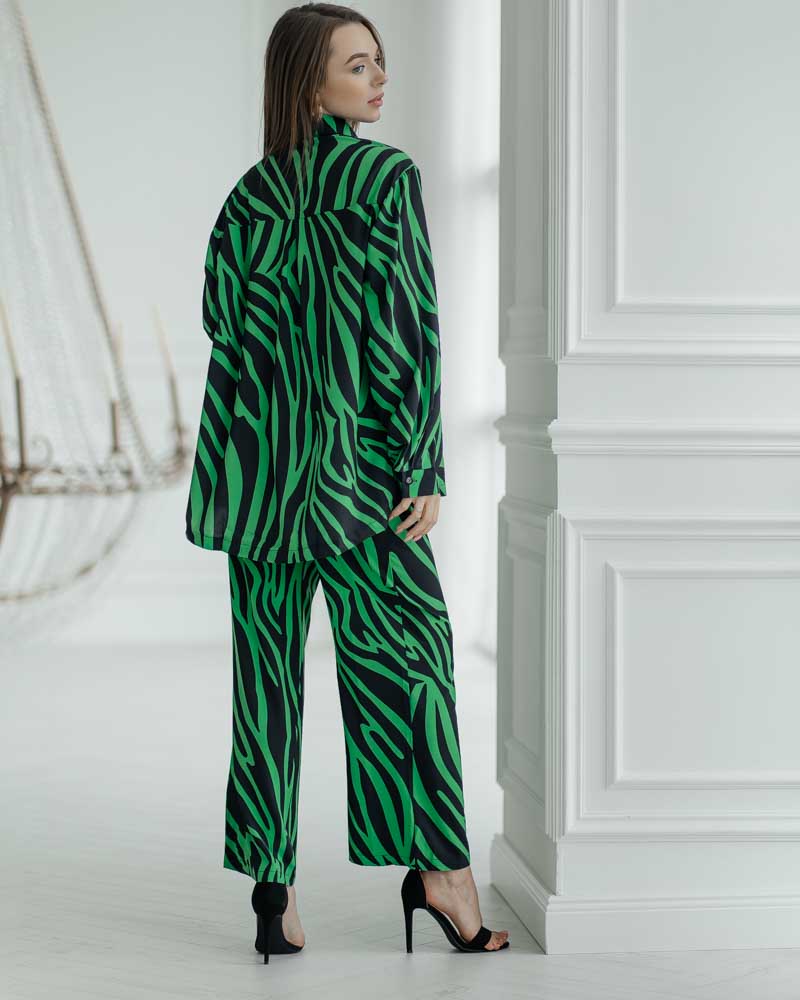 Піжама жіноча Модельєр 7748 р. 42 Чорно-зелений (11505) - фото 3