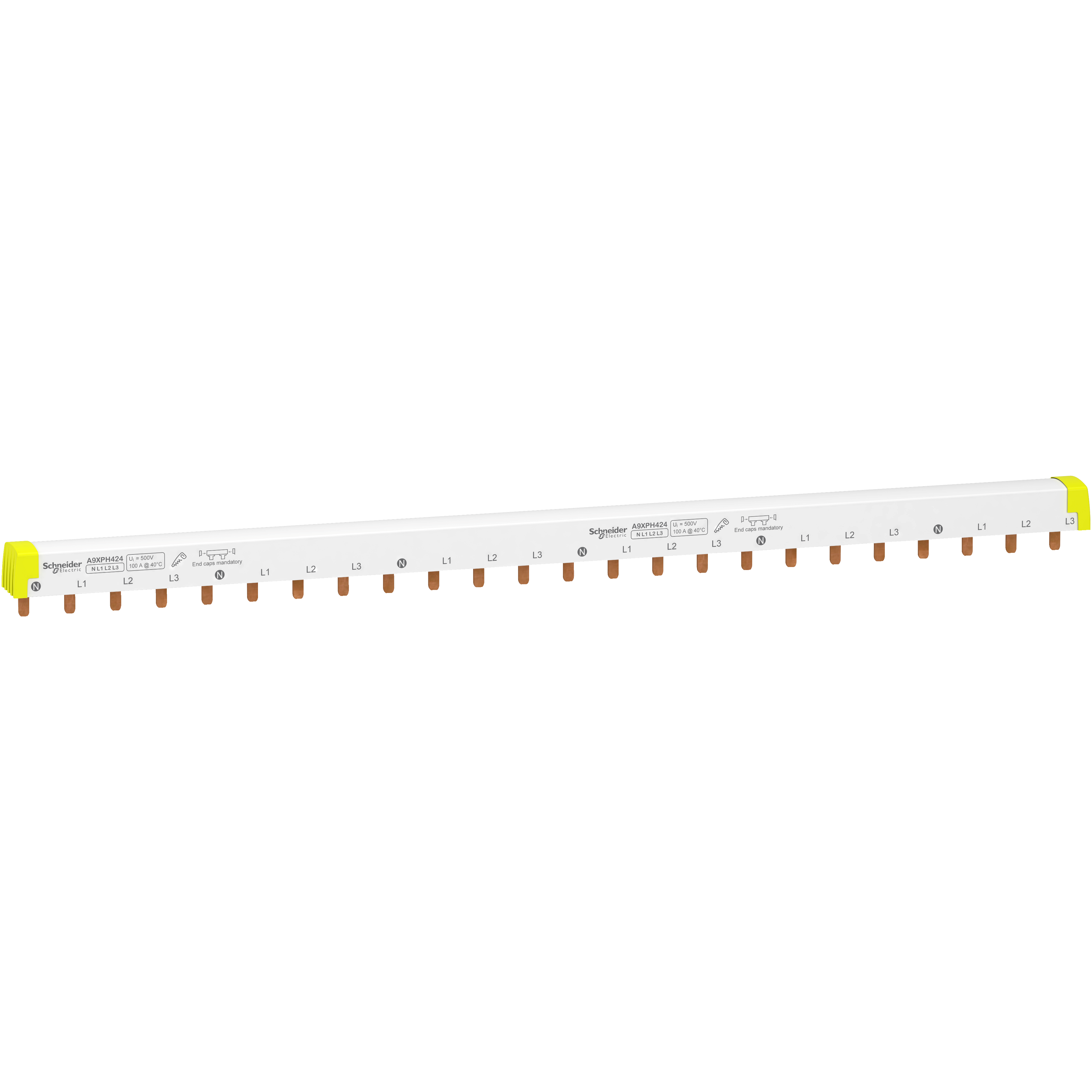 Шина соединительная Schneider Electric Acti9 3P+N 100A типа PIN 24 модуля шаг 18 мм 43 см (A9XPH424) Шина соединительная Schneider Electric Acti9 3P+N 100A типа PIN 24 модуля шаг 18 мм 43 см (A9XPH424)